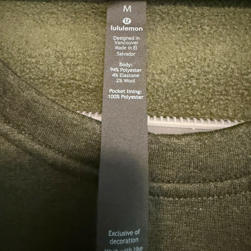 lululemon athletica Olive Green Crew Neck Sweatshirt - Picture 6 of 7